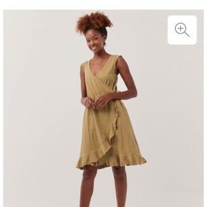 Flutter sleeve wrap dress